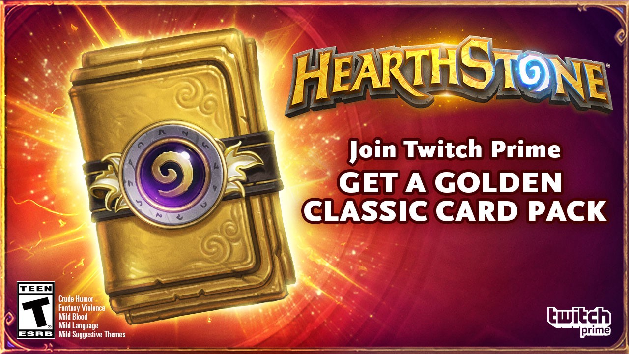 Get a Golden Classic Card Pack with Twitch Prime in November!